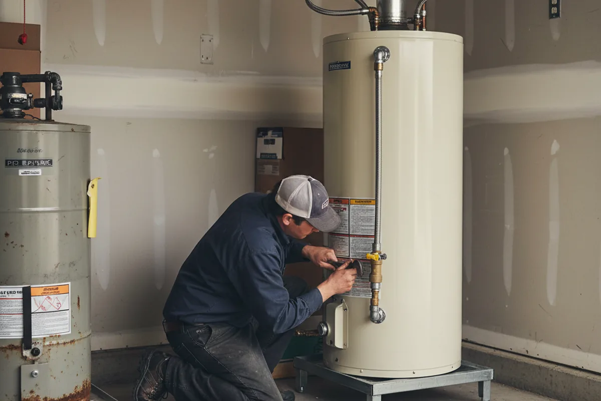 Water heater and shutoff valve replacement in Mount Upton